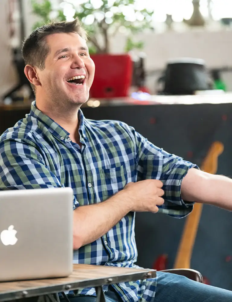 Stephen laughing